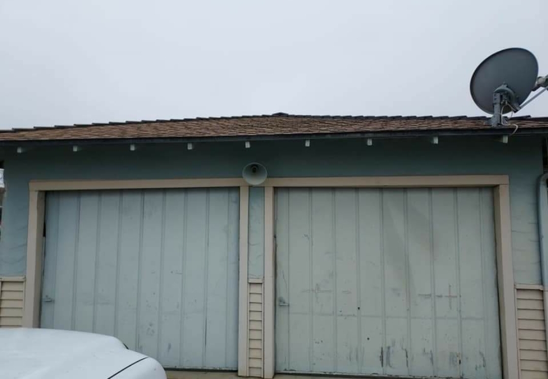 New, stylish carriage house door